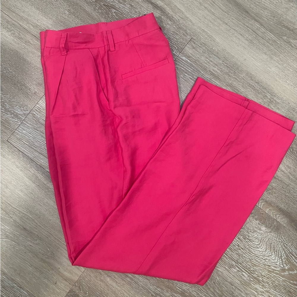 Zara Hot Pink High Waisted Pants